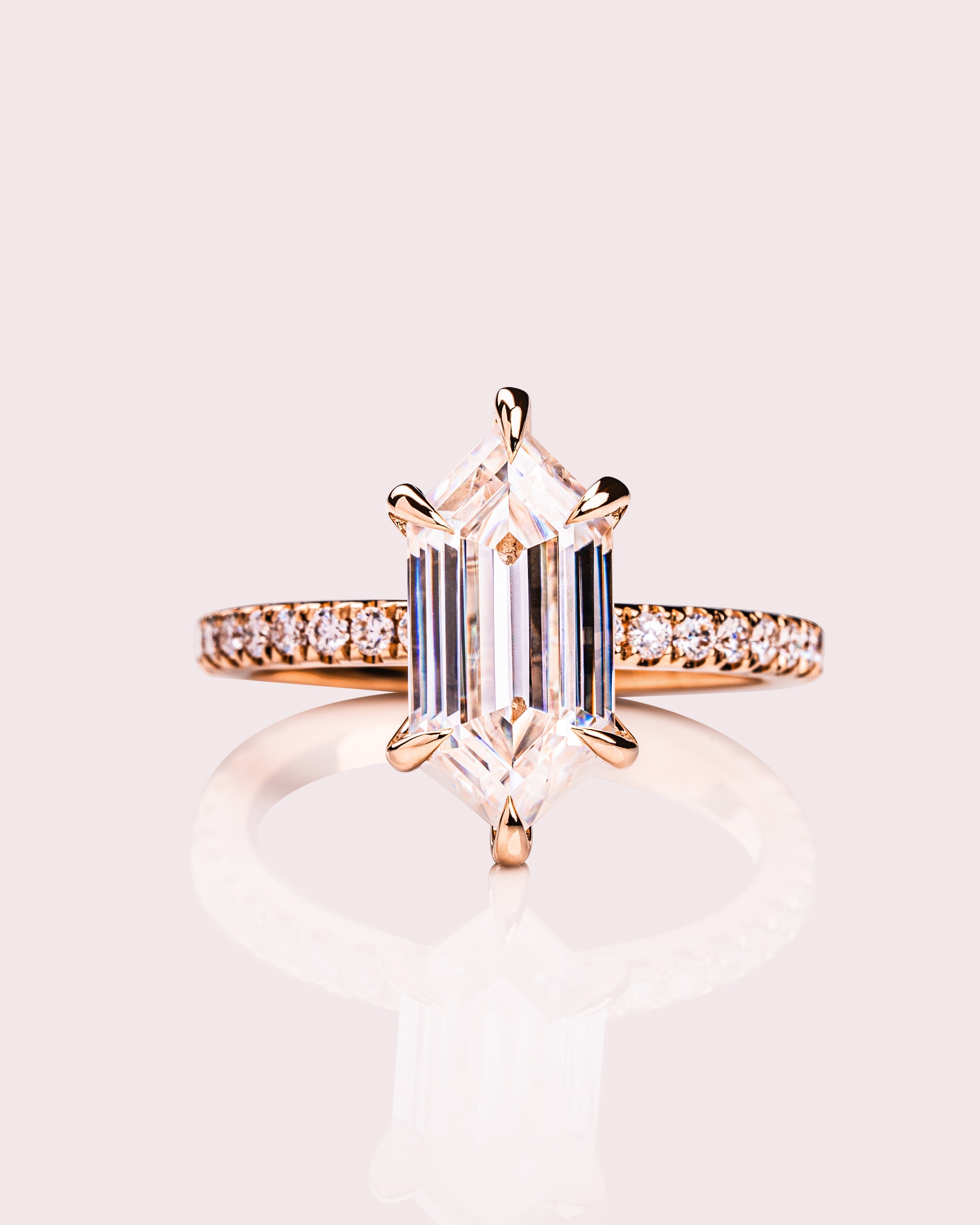 Jody - Längliches Sechseck | Gold 18k