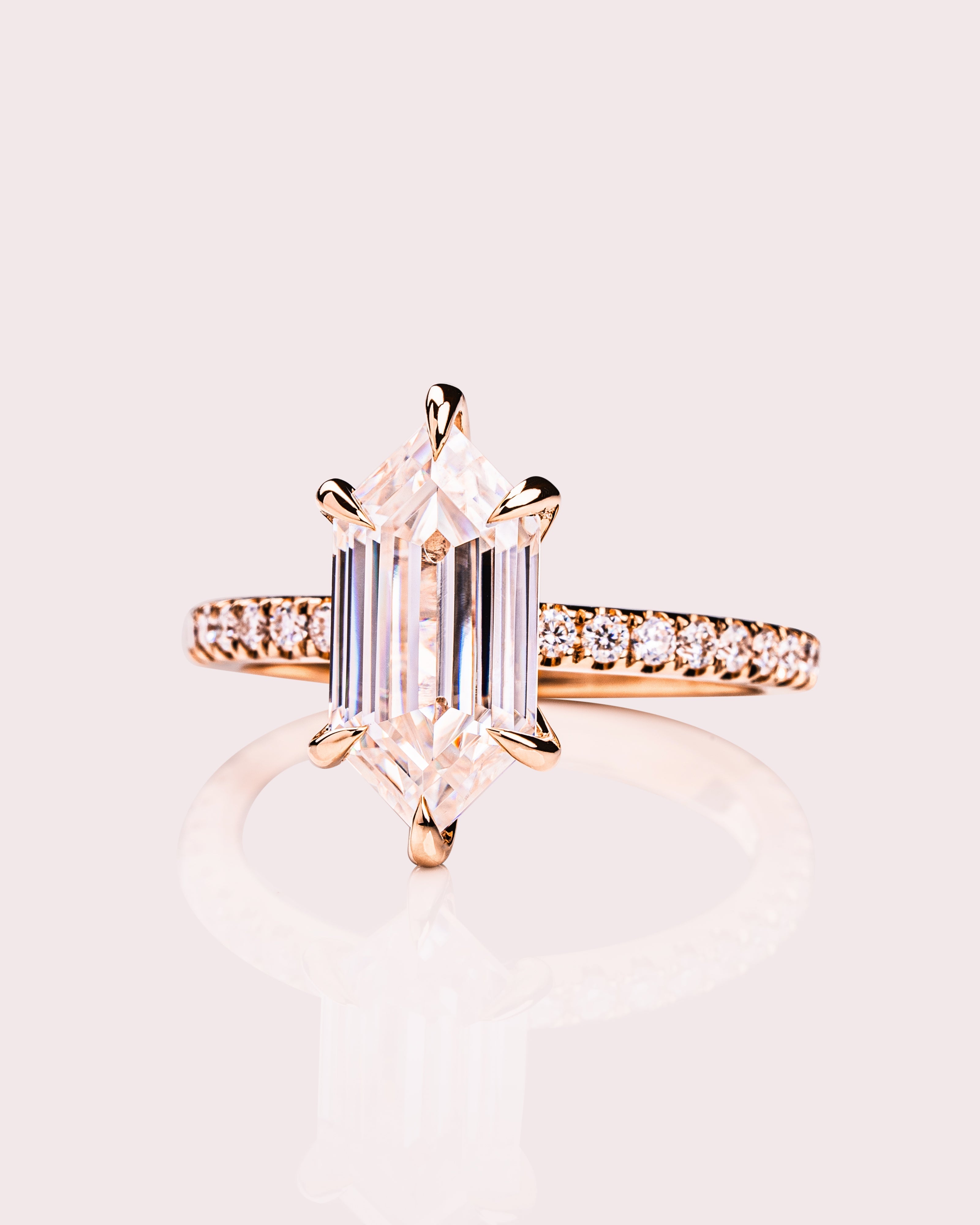 Jody - Längliches Sechseck | Gold 18k