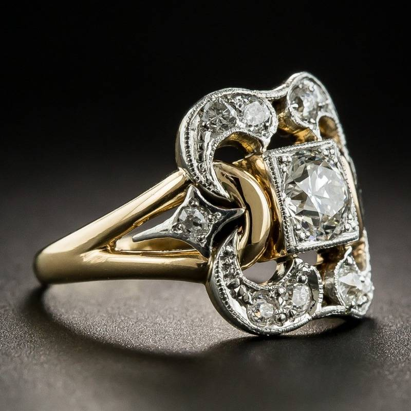 Vintage Zirkonia Gold Ring
