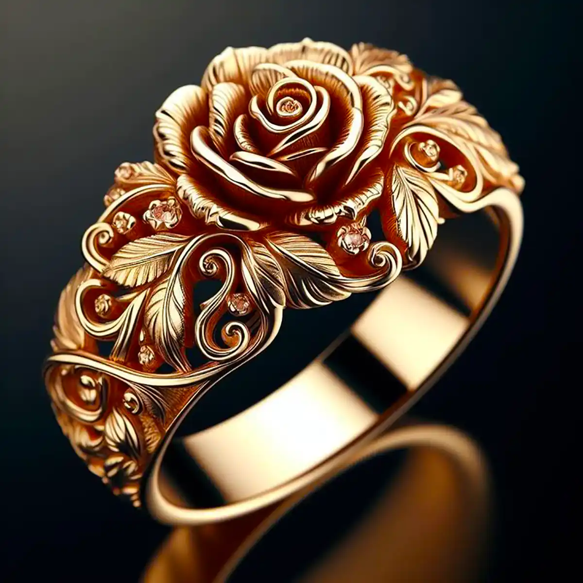 Goldener Blumenring